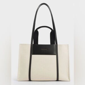Charles & Keith Shalia Canvas Tote Bag